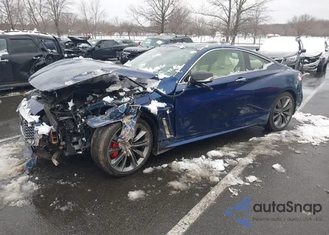 2019 Infiniti Q60 3.0T Red Sport 400 z USA, uszkodzony, nr VIN JN1FV7EL9KM440997